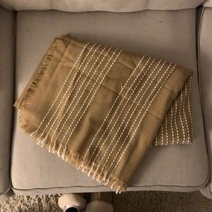 Tan and white jcrew scarf